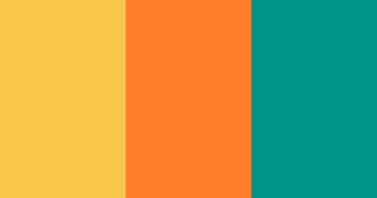 Download tropical fiesta color palette PNG image (landscape)