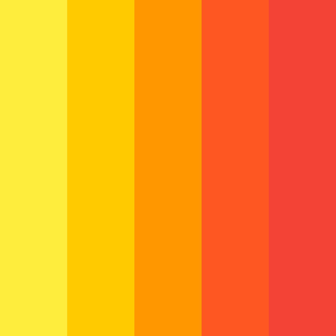 Download warm sunset color palette PNG image (square)