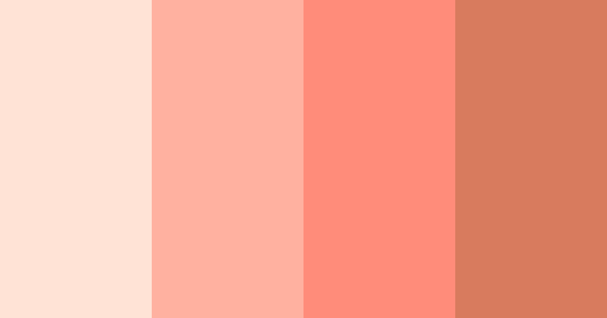 Download peachy tones color palette PNG image (landscape)