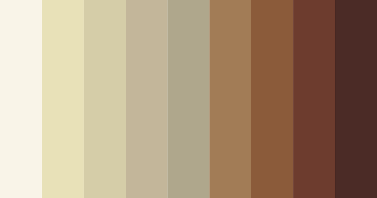 Download beige tones color palette PNG image (landscape)