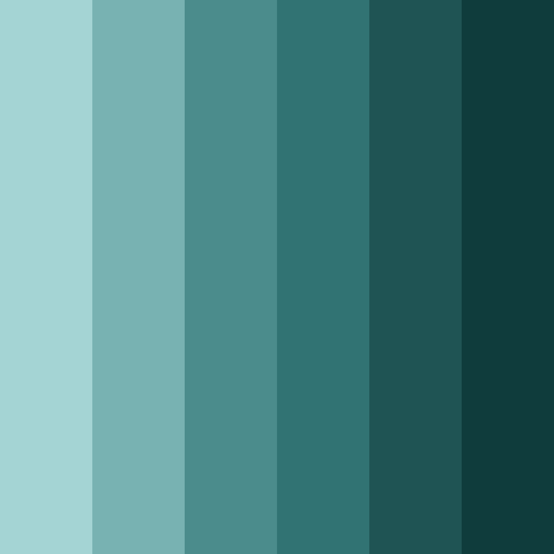 Download teal green serenity color palette PNG image (square)