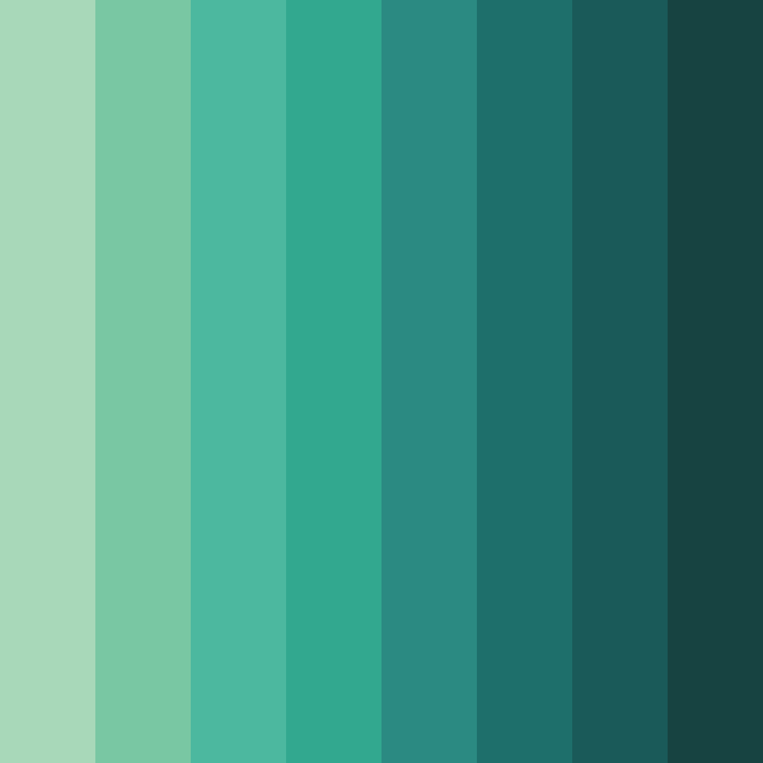 Download teal forest color palette PNG image (square)