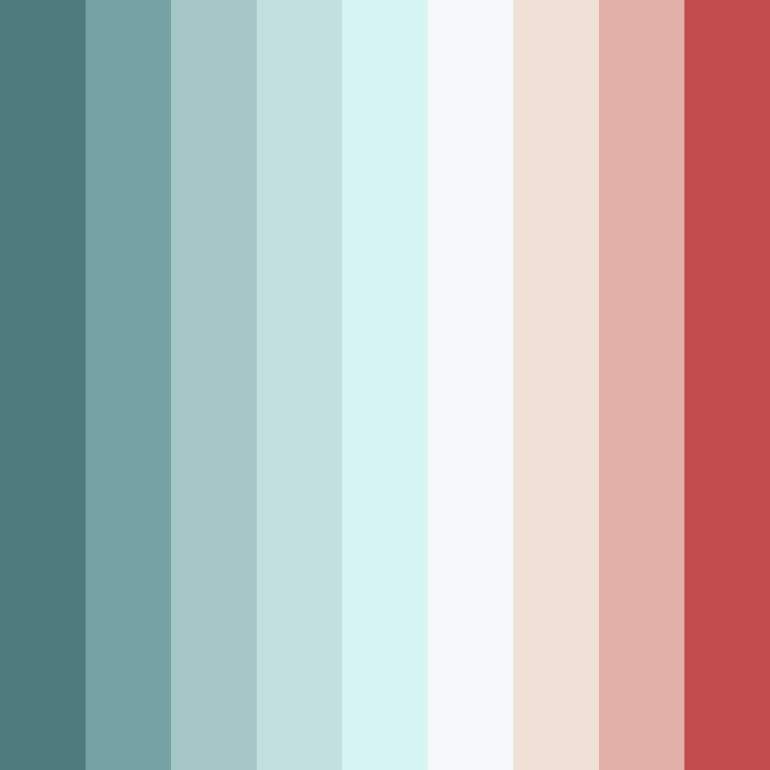 Download teal coastal color palette PNG image (square)