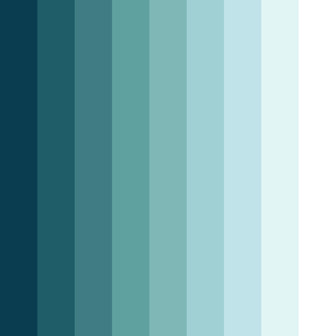 Download teal ocean color palette PNG image (square)