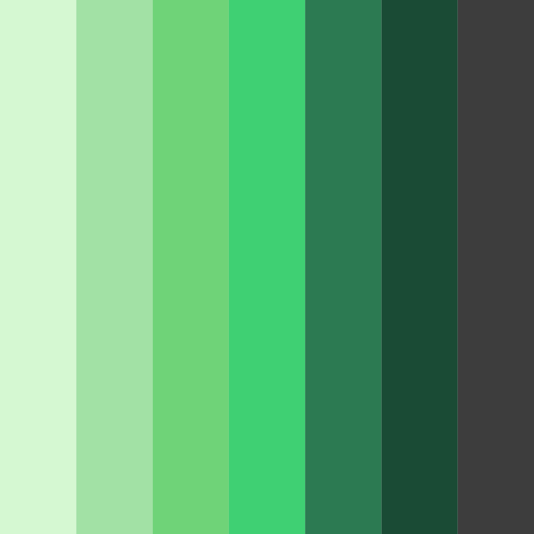 Download emerald shadows color palette PNG image (square)