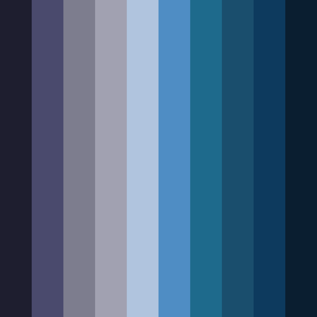 Download dark blue night color palette PNG image (square)