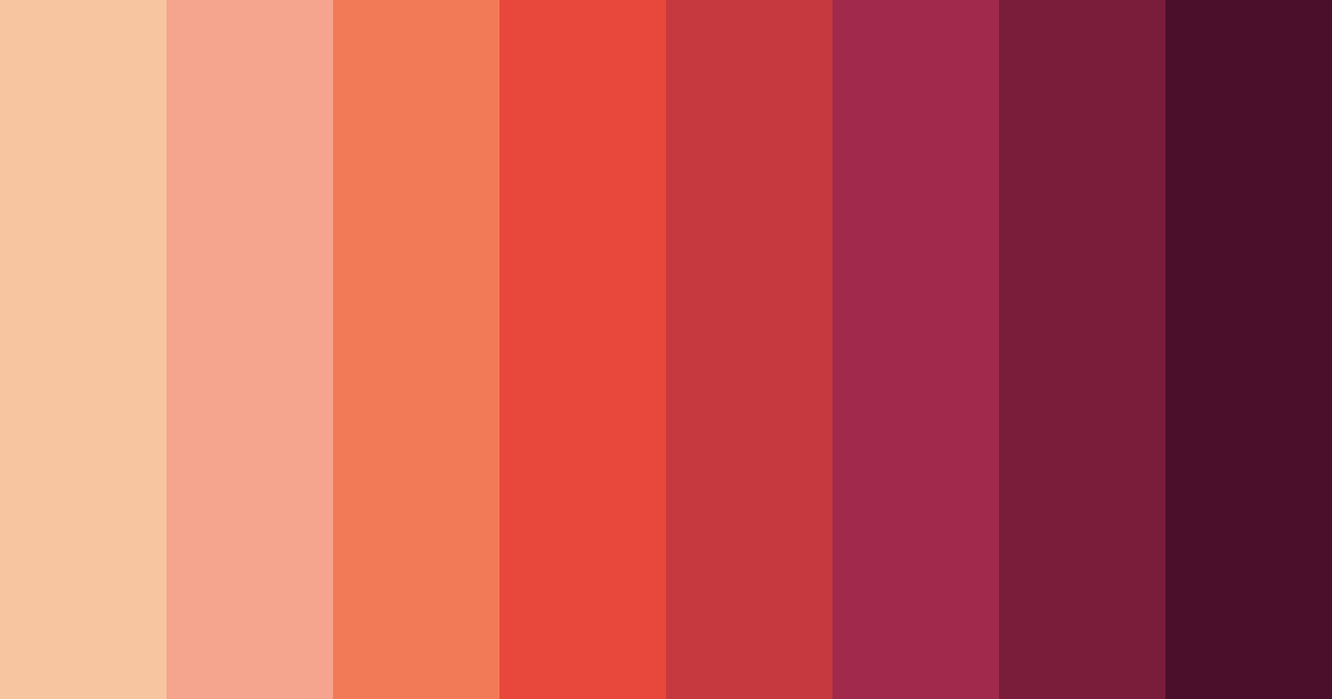Download crimson dusk color palette PNG image (landscape)