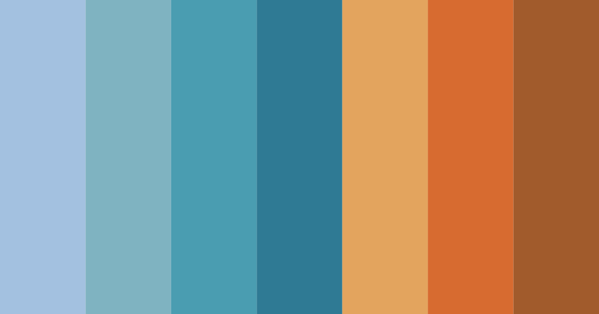 Download retro blue with warm accents color palette PNG image (landscape)
