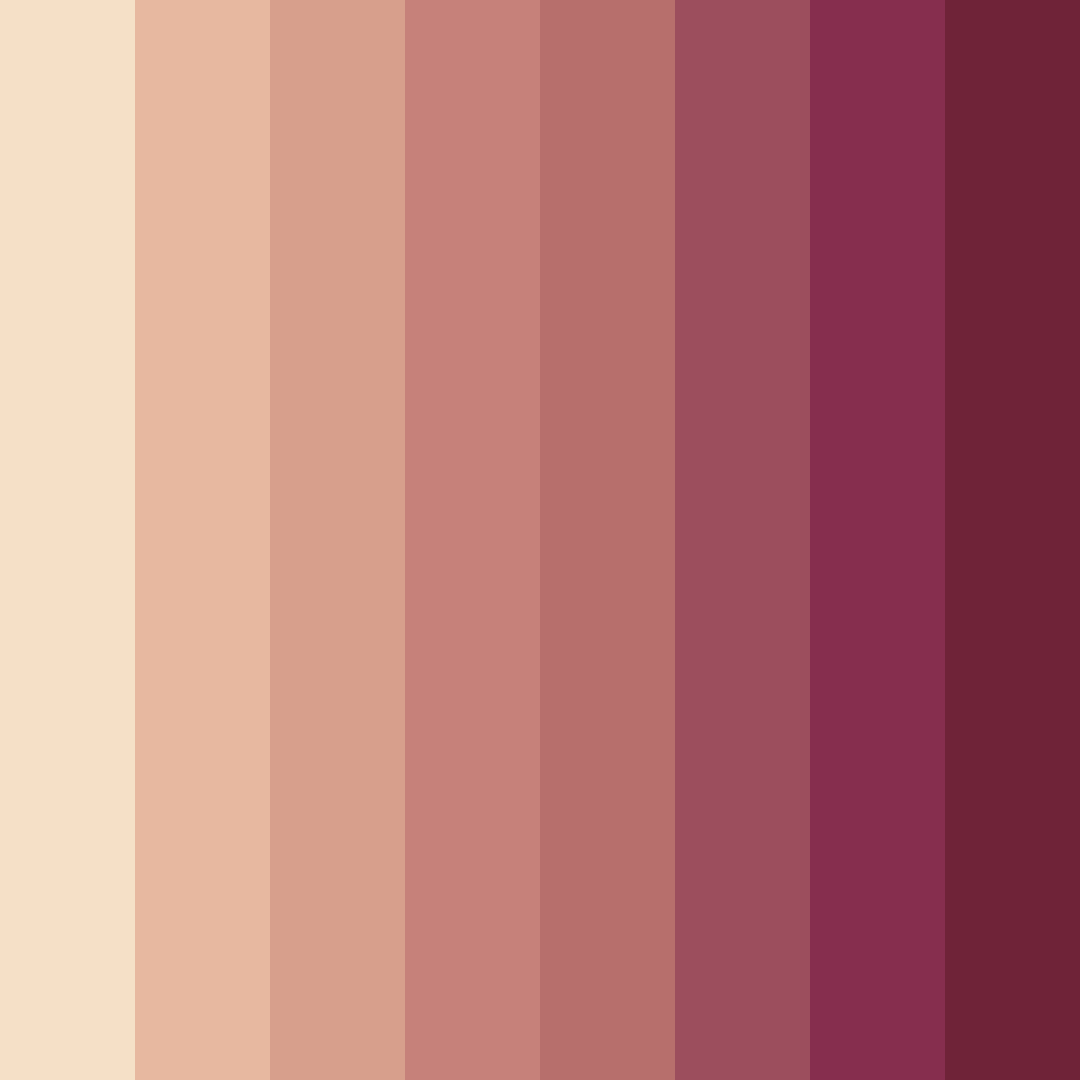 Download barn red and cream color palette PNG image (square)