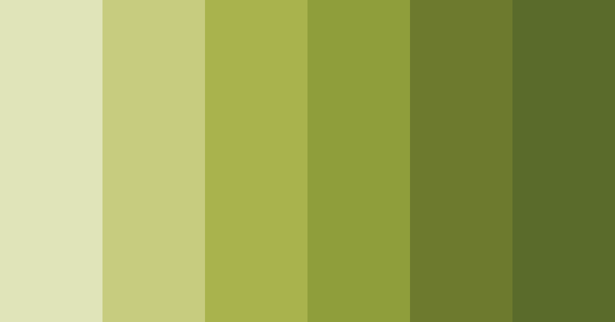 Download shades of olive color palette PNG image (landscape)