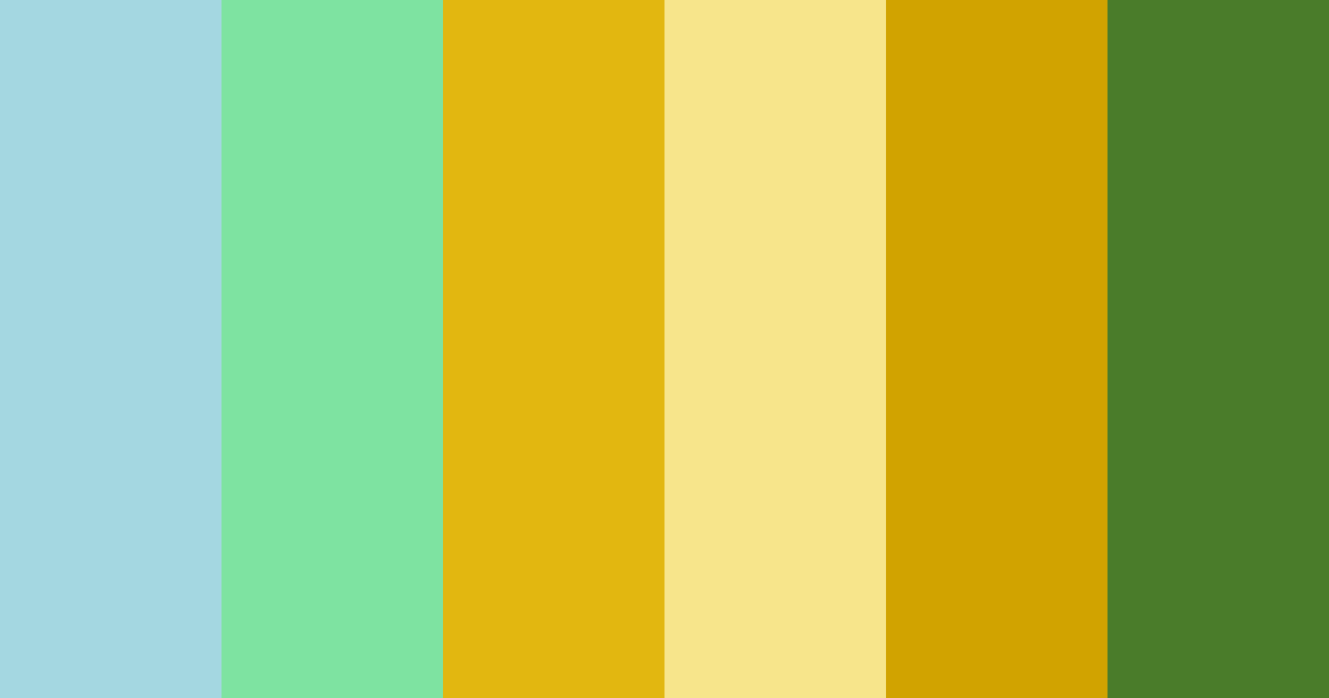 Download tropical harmony color palette PNG image (landscape)