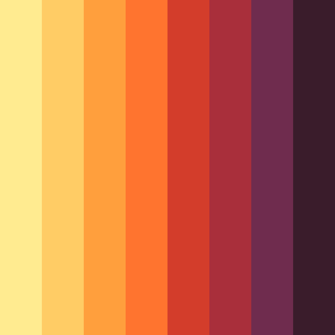 Download sunset red color palette PNG image (square)
