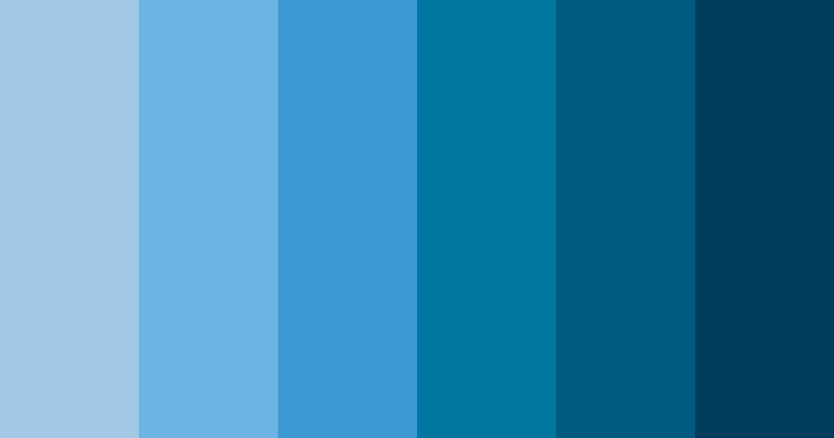 Download shades of blue color palette PNG image (landscape)