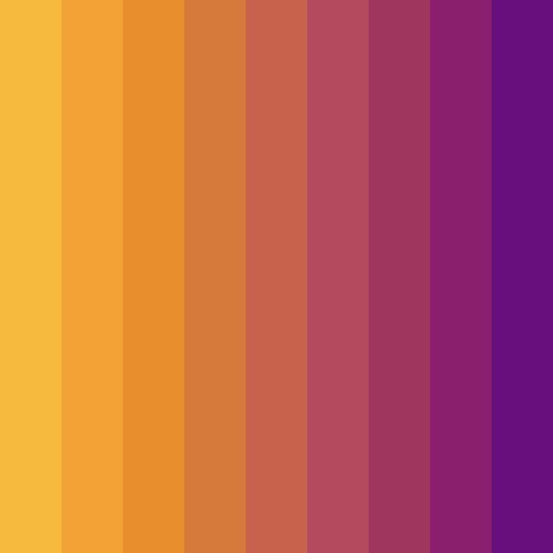 Download sunset orange color palette PNG image (square)