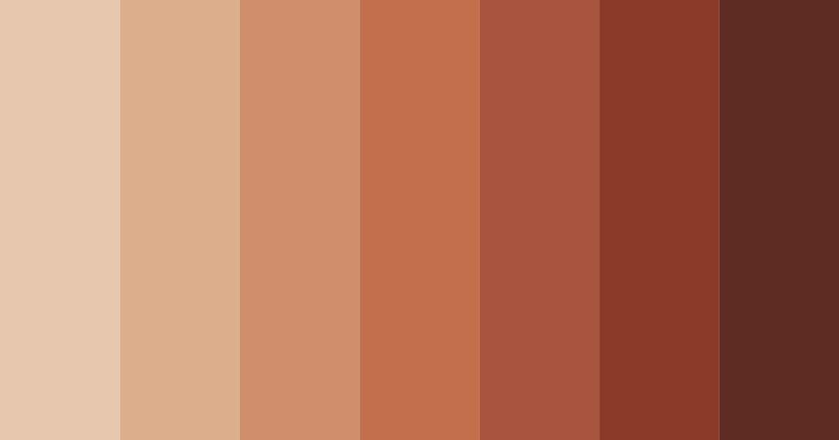 Download terracotta shades color palette PNG image (landscape)