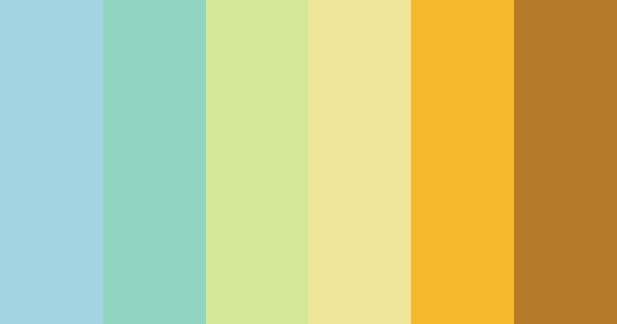 Download blue green yellow bliss color palette PNG image (landscape)