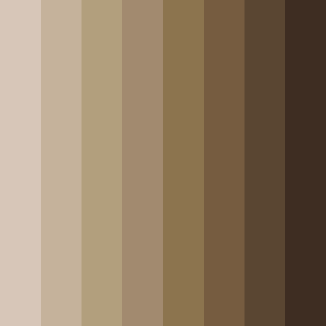 Download muted brown shades color palette PNG image (square)
