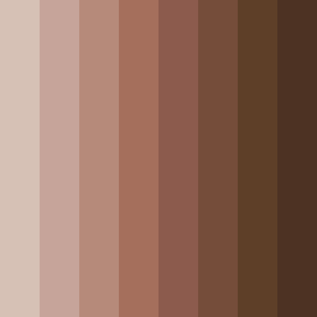 Download muted brown tones color palette PNG image (square)