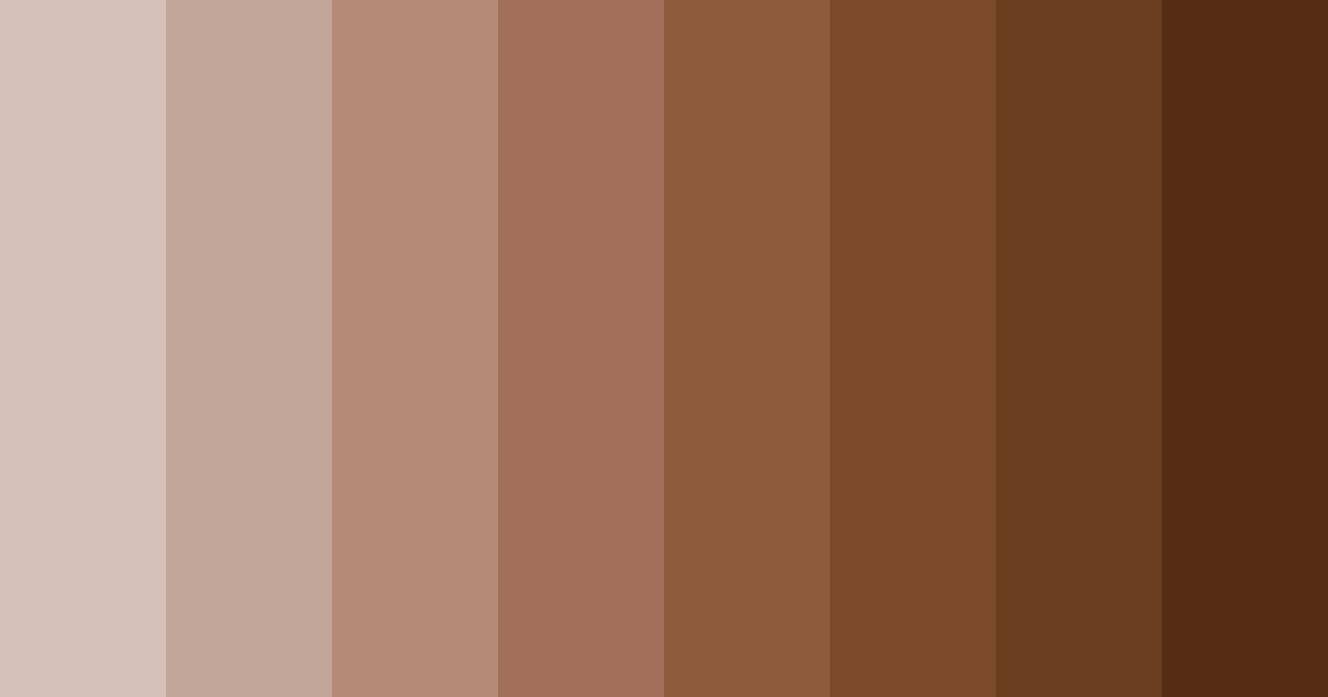 Download muted brown shades color palette PNG image (landscape)