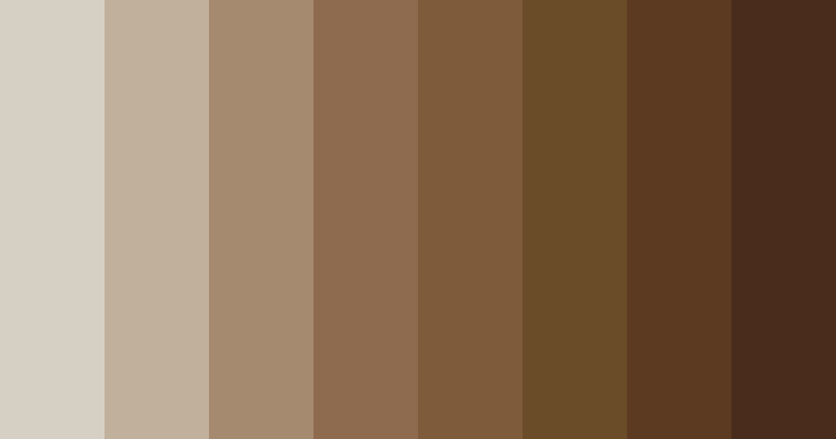 Download soft brown shades color palette PNG image (landscape)
