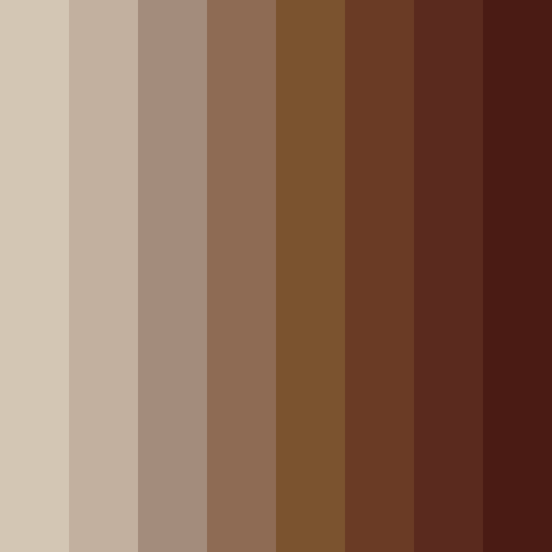 Download muted brown shades color palette PNG image (square)