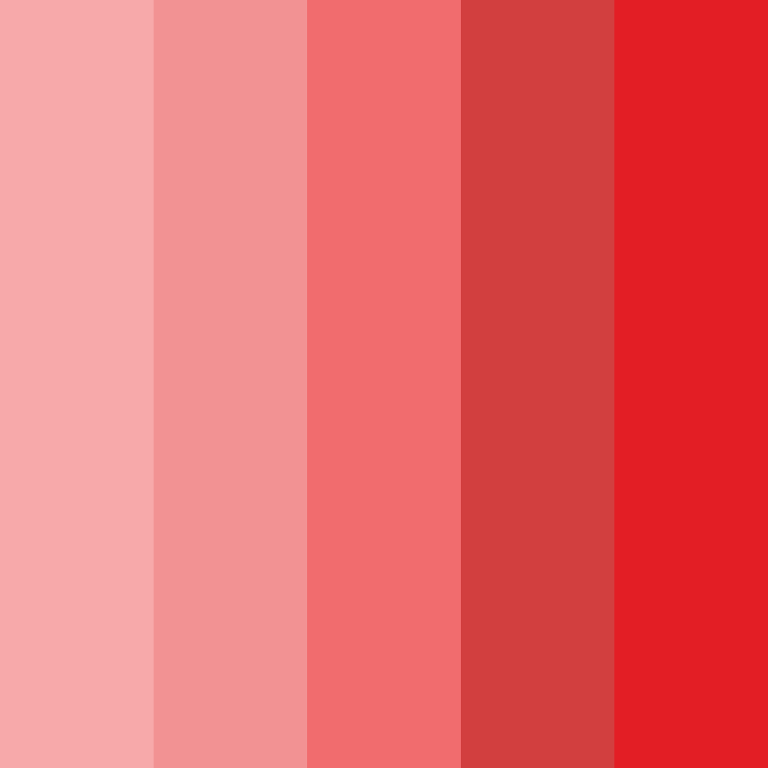 Download red shades color palette PNG image (square)