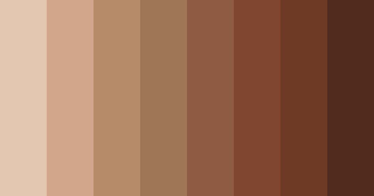 Download muted brown shades color palette PNG image (landscape)