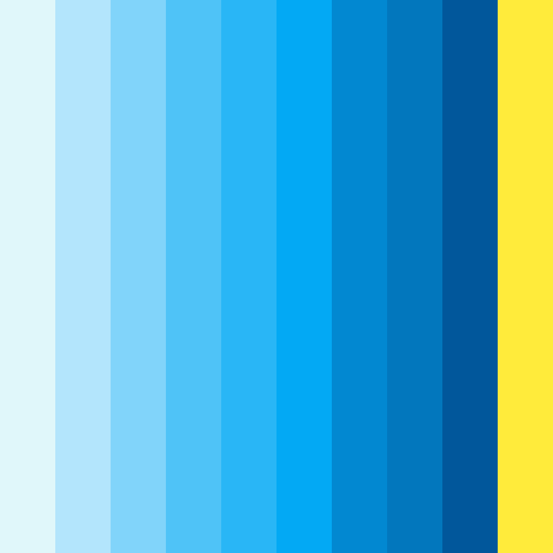 Download blue to yellow color palette PNG image (square)