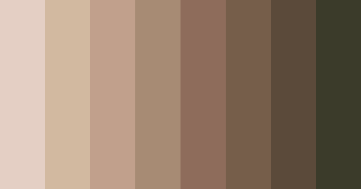 Download muted brown shades color palette PNG image (landscape)