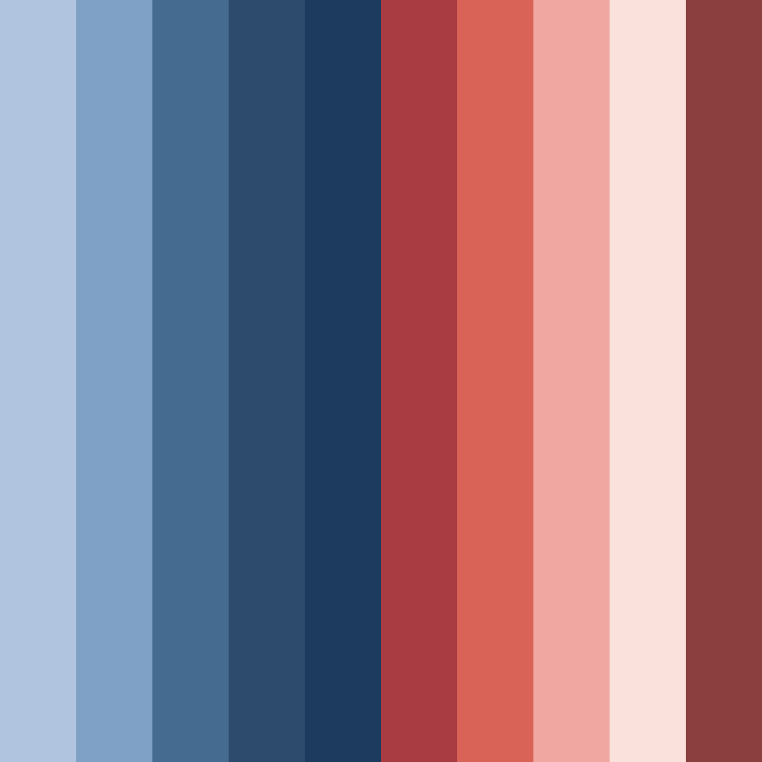 Download dark blue red color palette PNG image (square)