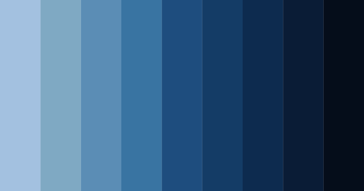 Download midnight blue shades color palette PNG image (landscape)