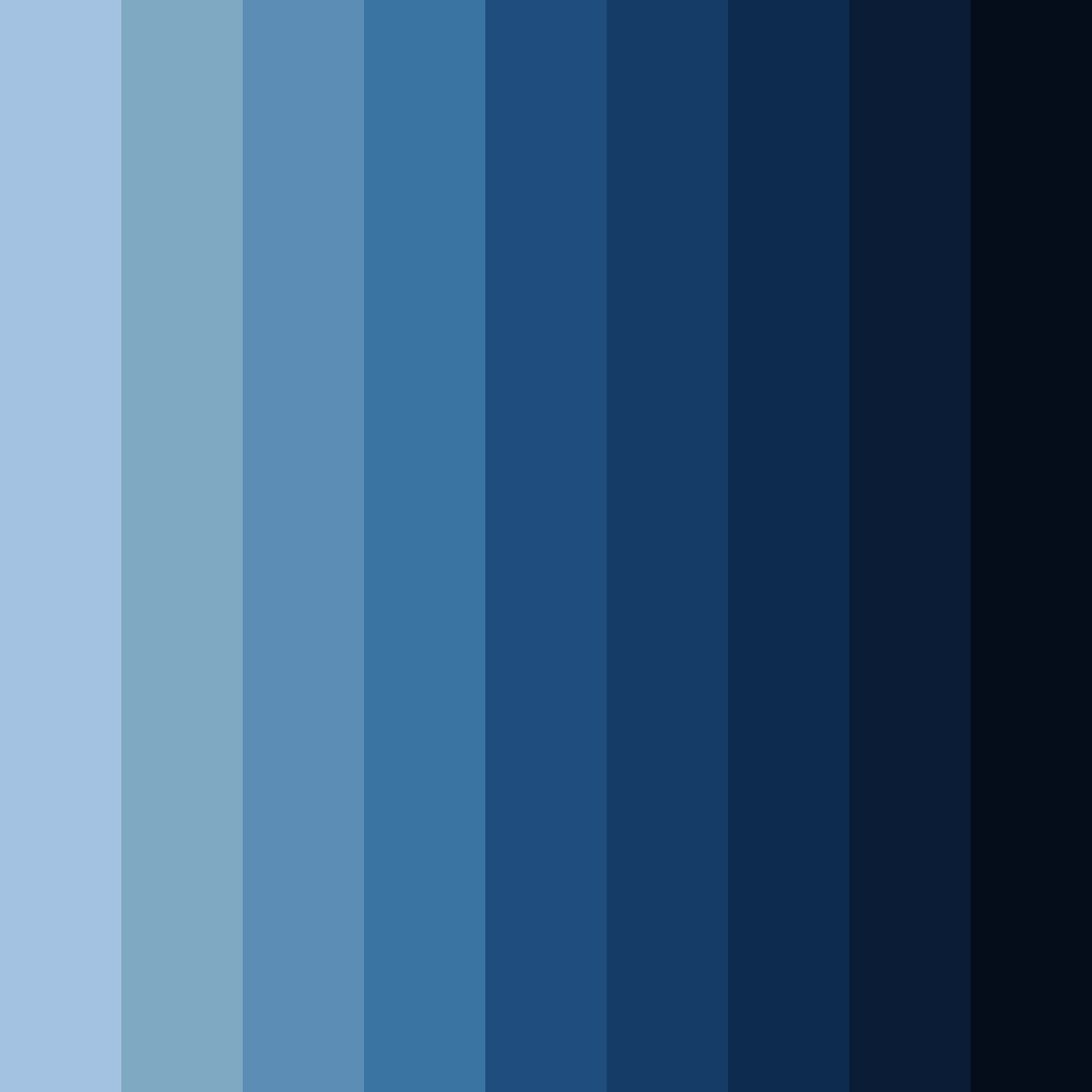 Download midnight blue shades color palette PNG image (square)