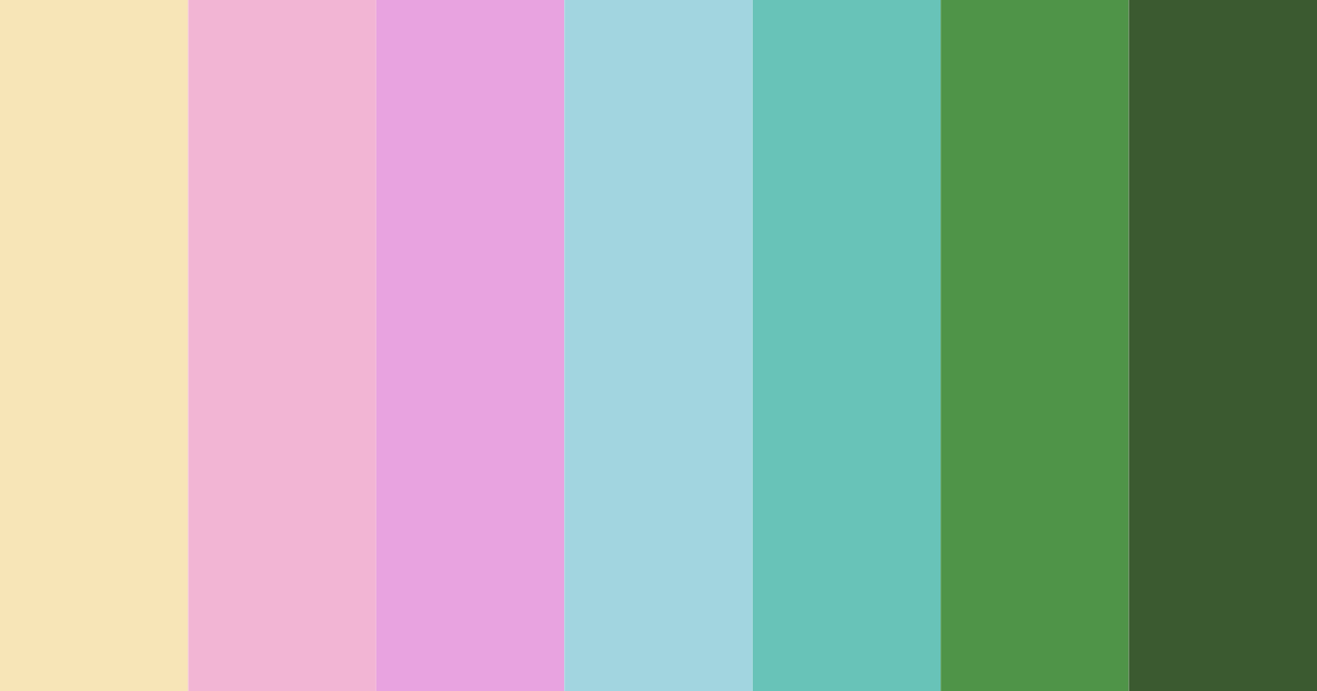 Download blooming serenity color palette PNG image (landscape)