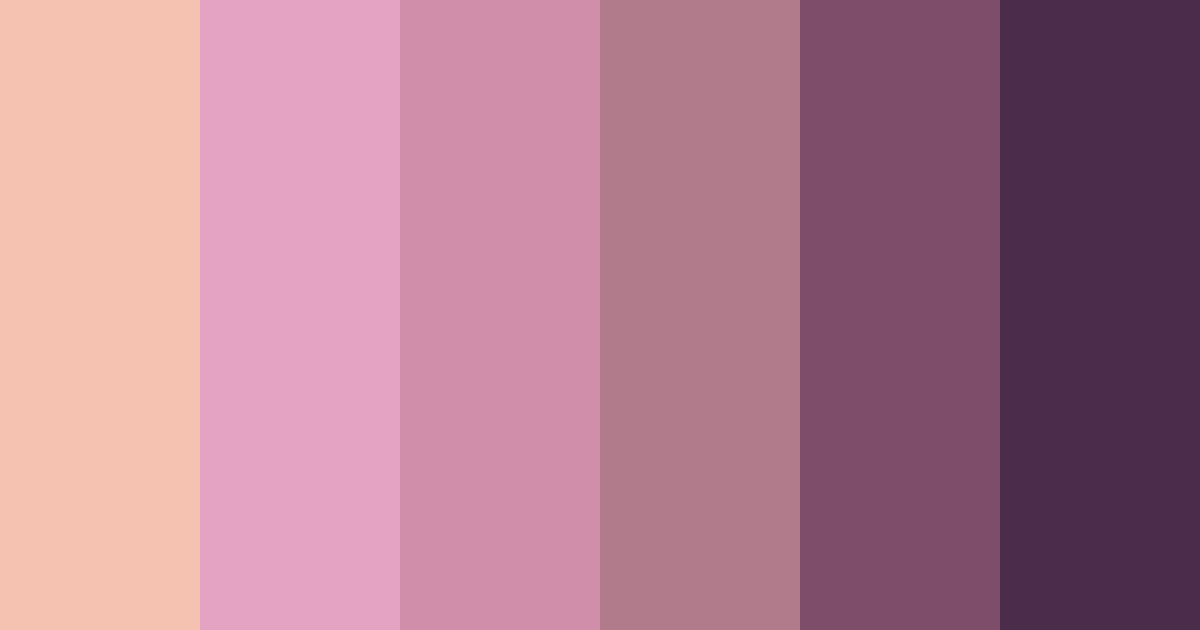 Download peach and lilac harmony color palette PNG image (landscape)