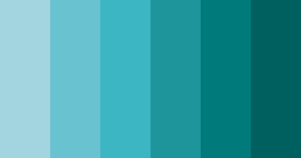 Download shades of blue green color palette PNG image (landscape)