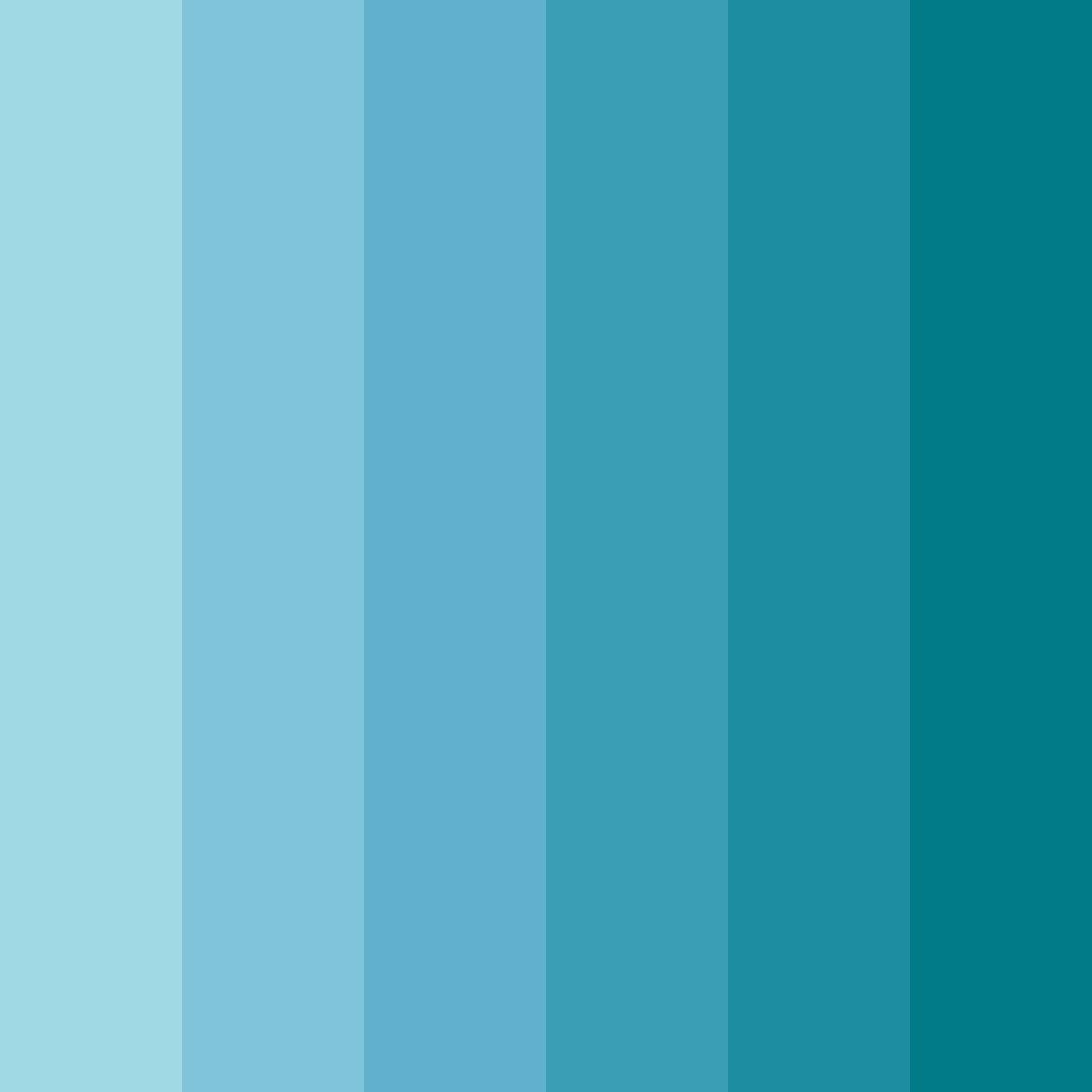 Download teal aqua dream color palette PNG image (square)