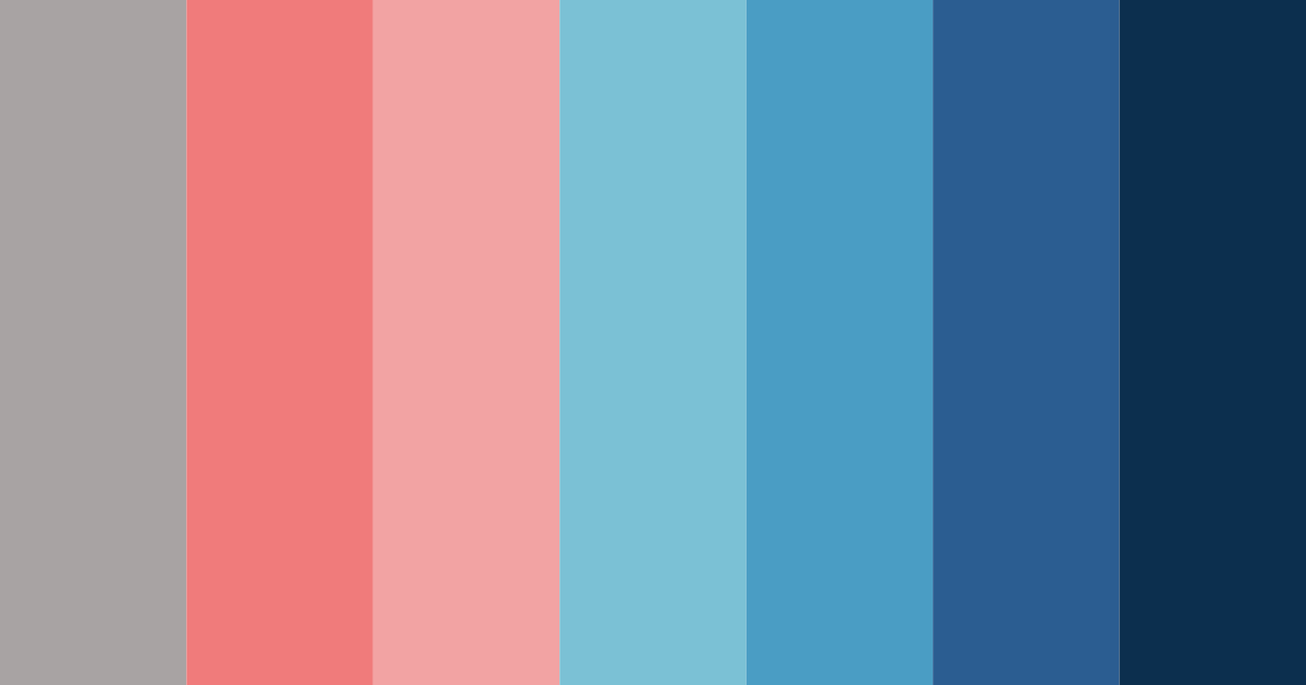 Download shades of blue and red color palette PNG image (landscape)