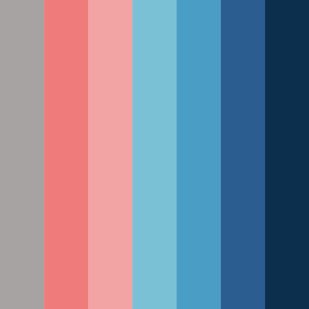 Download shades of blue and red color palette PNG image (square)