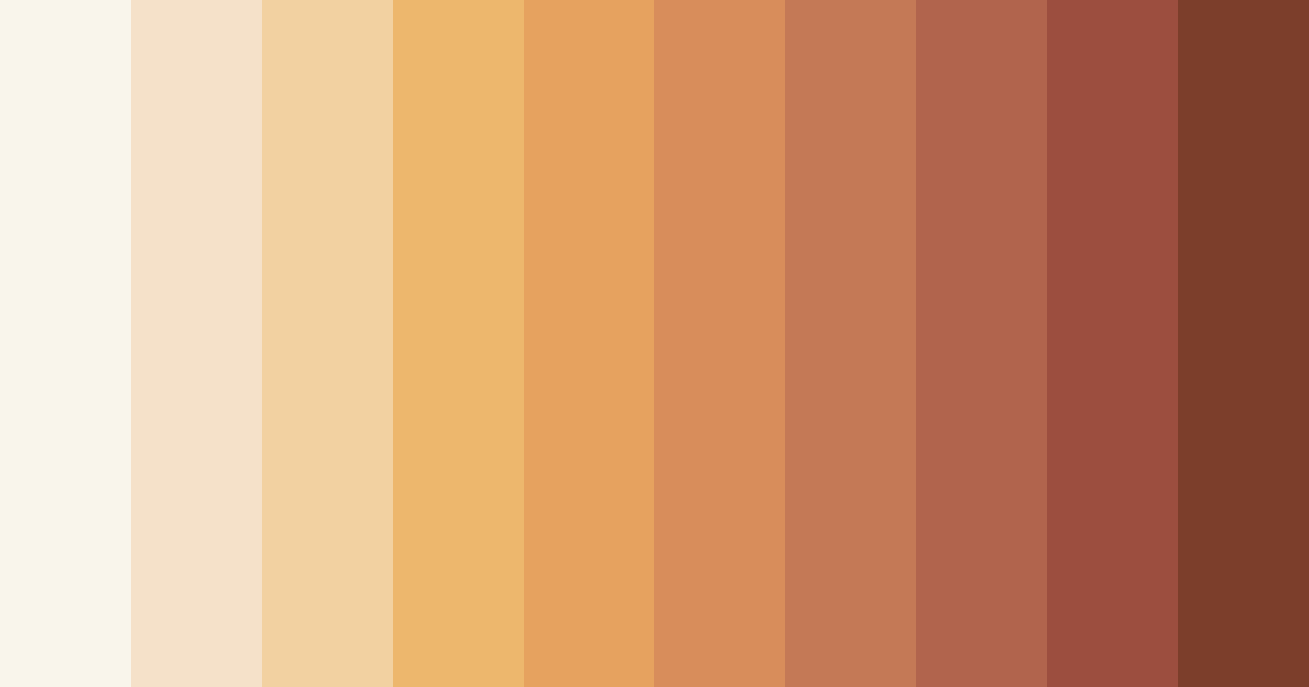 Download honeyed embrace color palette PNG image (landscape)