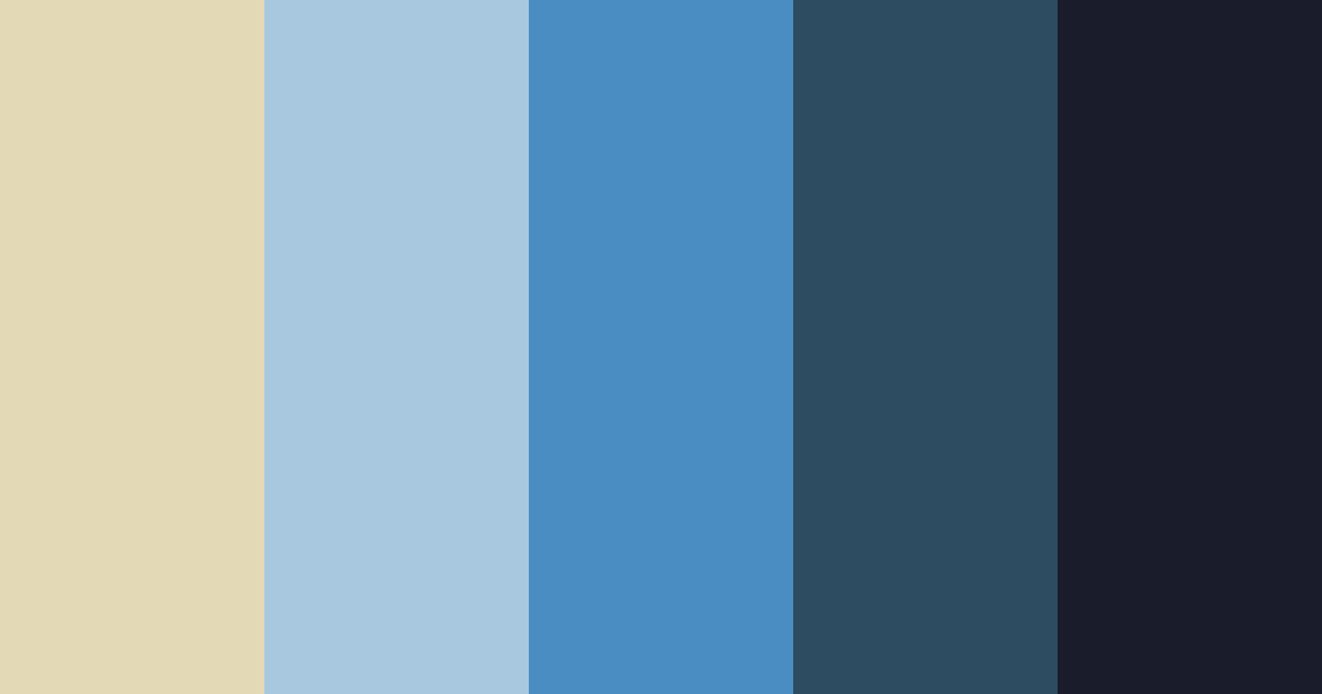 Download blue night color palette PNG image (landscape)