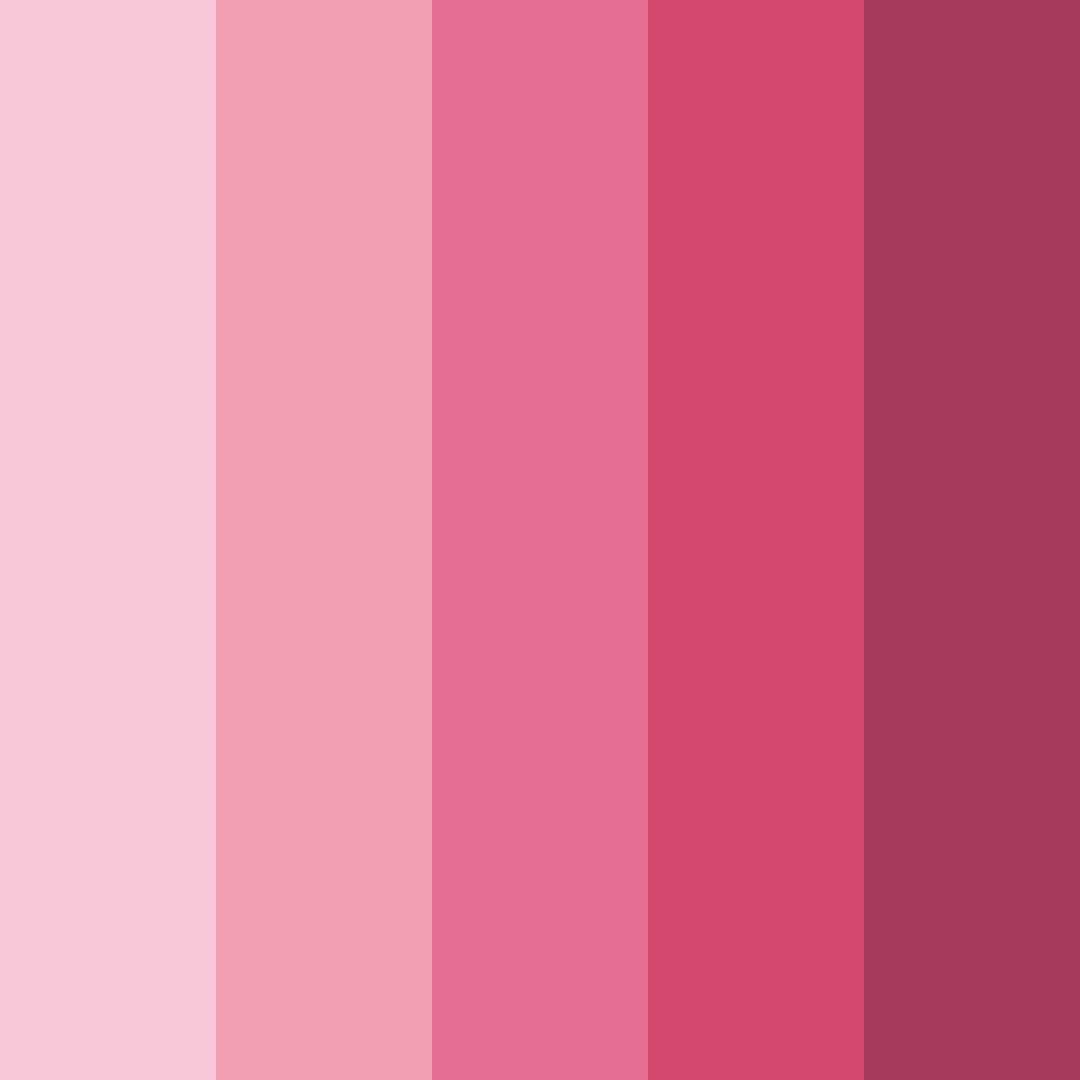 Download blushing blooms color palette PNG image (square)