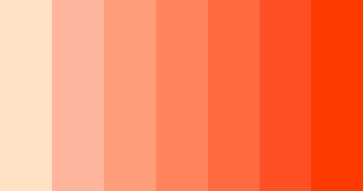 Download peachy shades color palette PNG image (landscape)