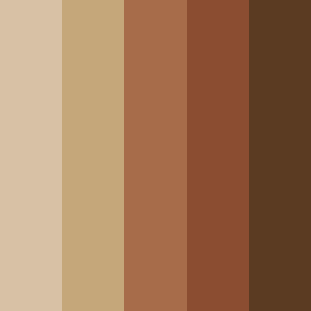 Download warm brown color palette PNG image (square)