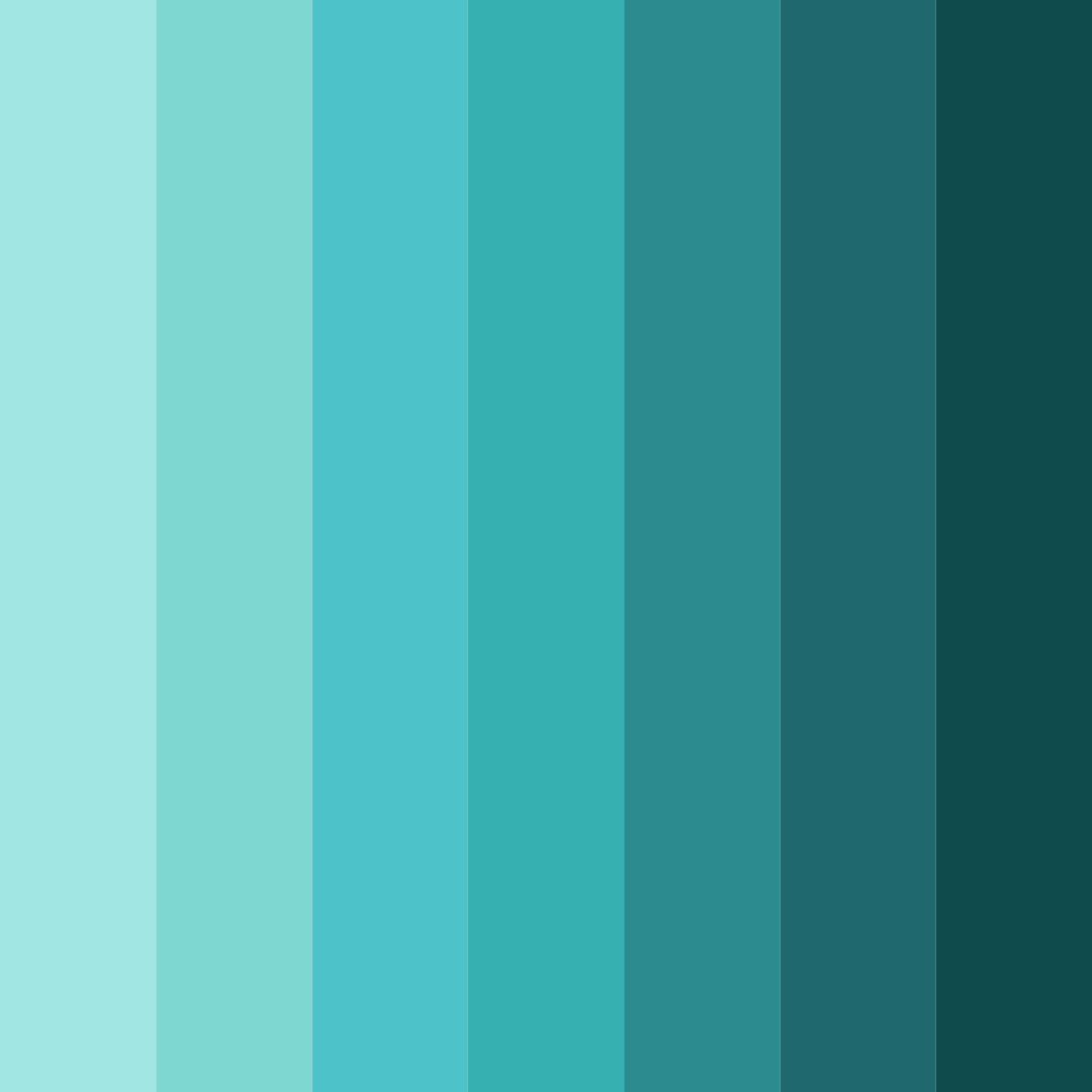 Download turquoise tranquility color palette PNG image (square)