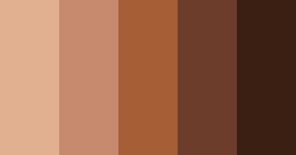 Download rich chocolate brown color palette PNG image (landscape)