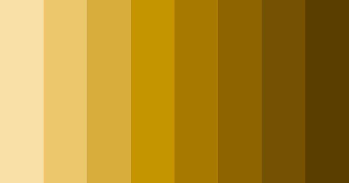 Download deep gold shades color palette PNG image (landscape)