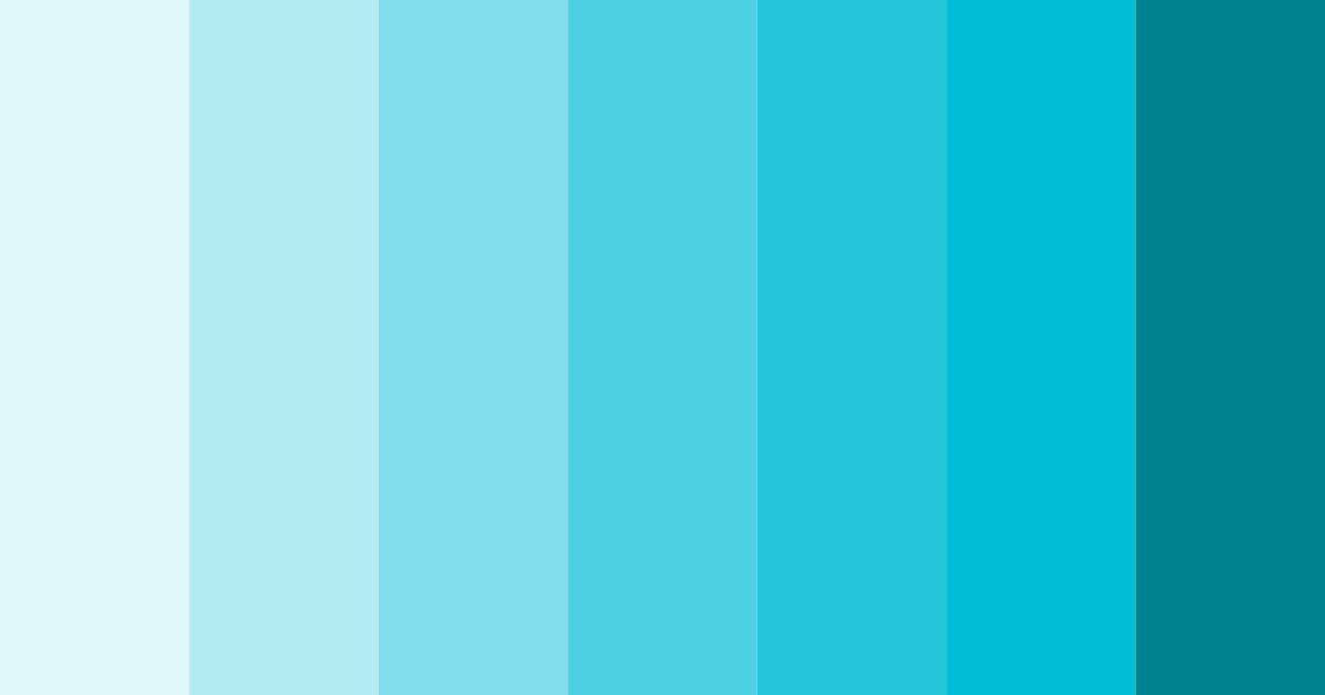Download icy blue shades color palette PNG image (landscape)