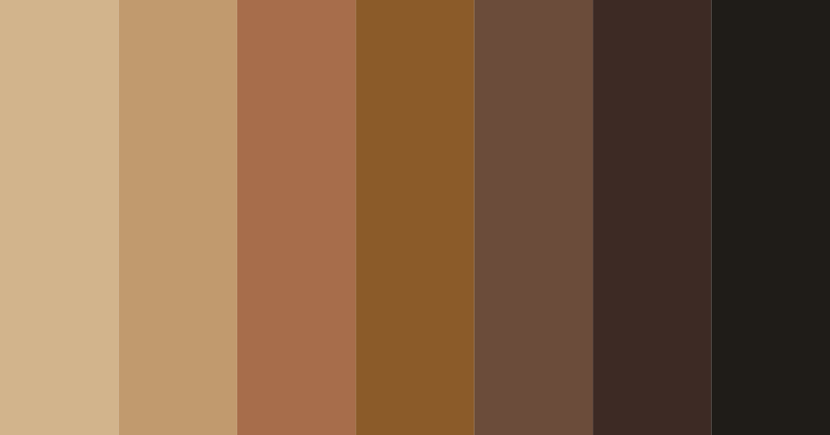 Download earthy brown color palette PNG image (landscape)