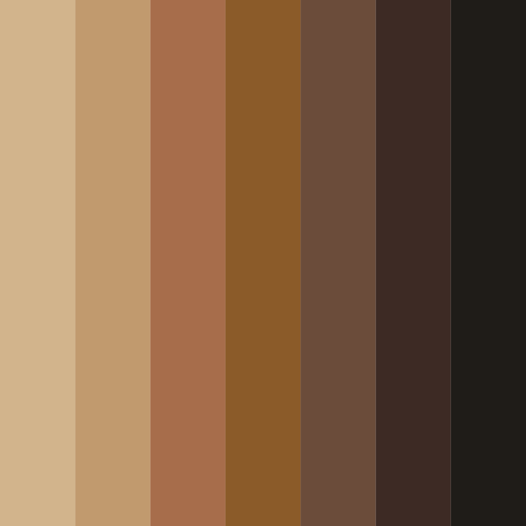 Download earthy brown color palette PNG image (square)