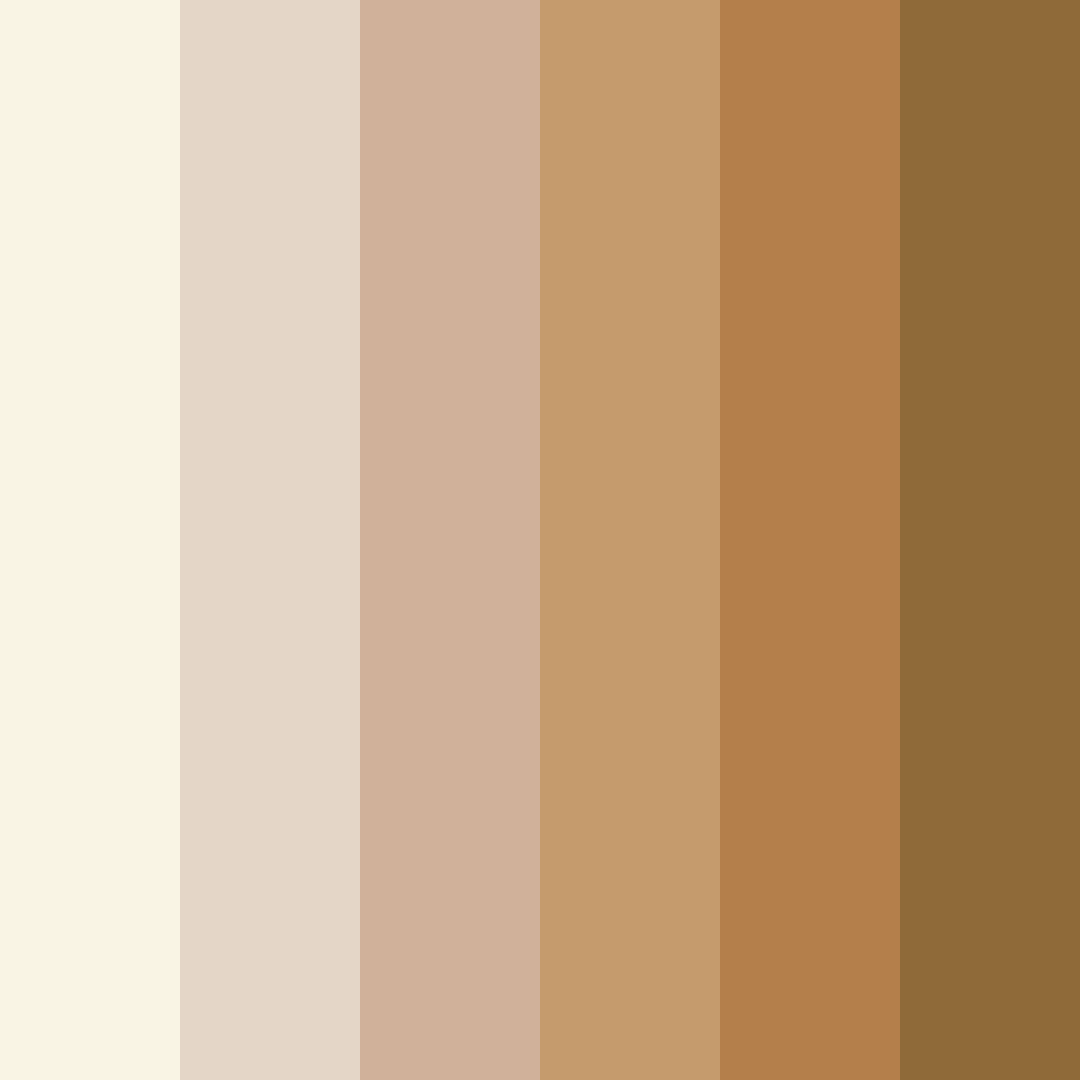 Download warm ivory shades color palette PNG image (square)